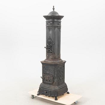 An early 1900s cast iron stove.