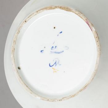 A French cup and saucer, 19th century, with a Sevre like mark.