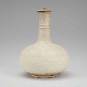 KARAFF MED PROPP, stengods. Alfred Johansson, verksam 1889-1939 vid Höganäs.