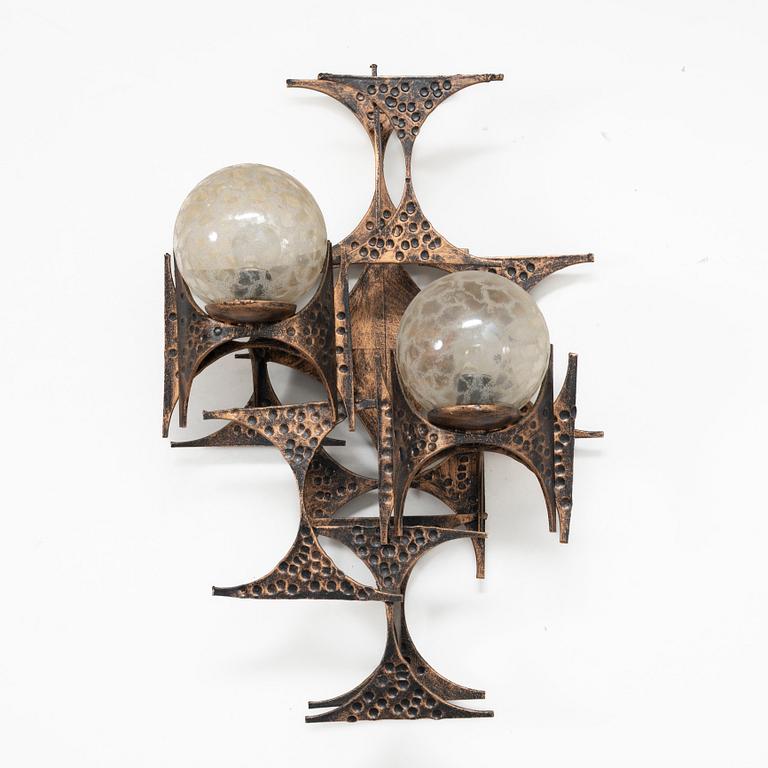 Marc Weinstein, wall lamp, Brutalism, 1960s.