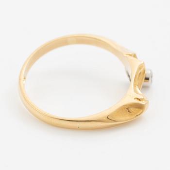 Lapponia, ring, 18K gold with a round brilliant-cut diamond, Finland 1982.