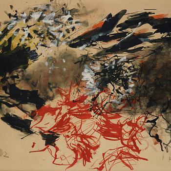 OLLE BONNIÉR, mixed media on paper, signed and dated -62.