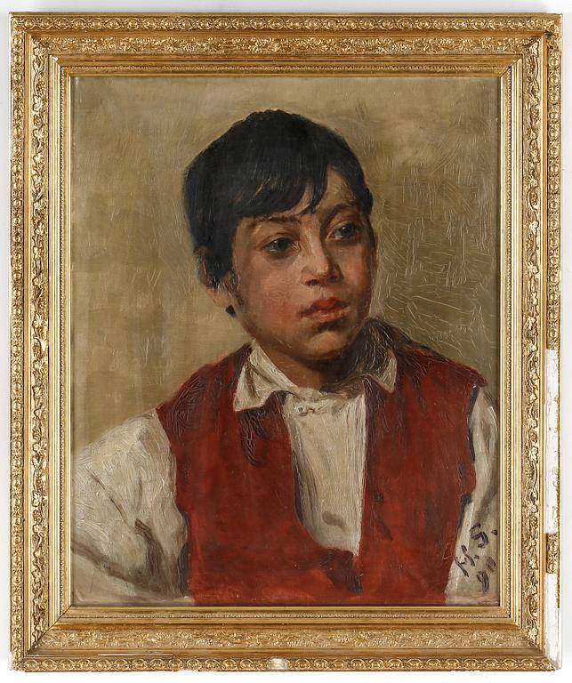 OKÄND KONSTNÄR, olja på duk, bär signatur och daterad -90.