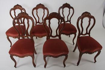 STOLAR, 6 st, nyrokoko, 1800-tal.