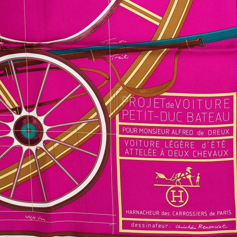 Hermès, a 'Petit-Duc' silk scarf.