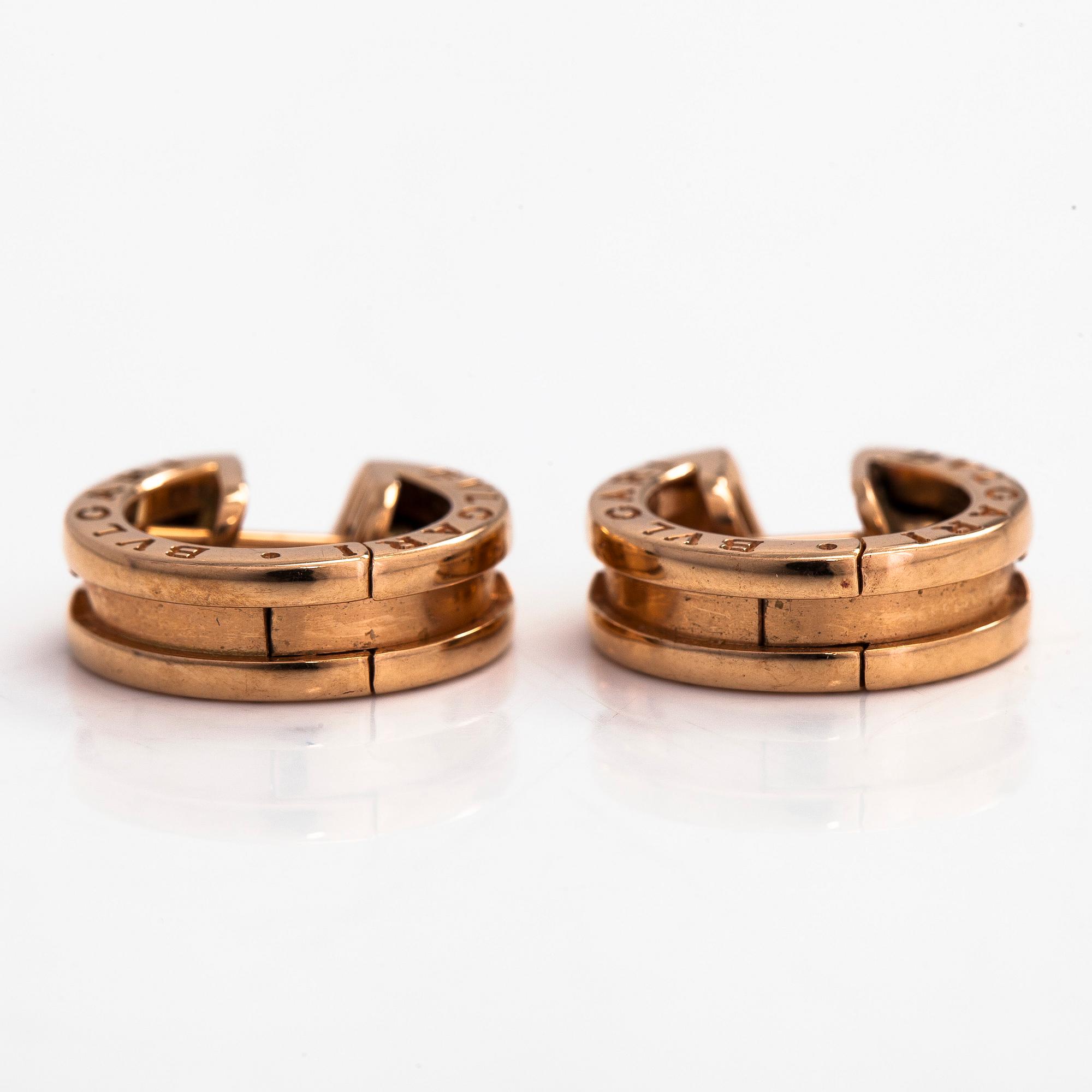 Bulgari, örhängen, "B.zero1", 18K roséguld.