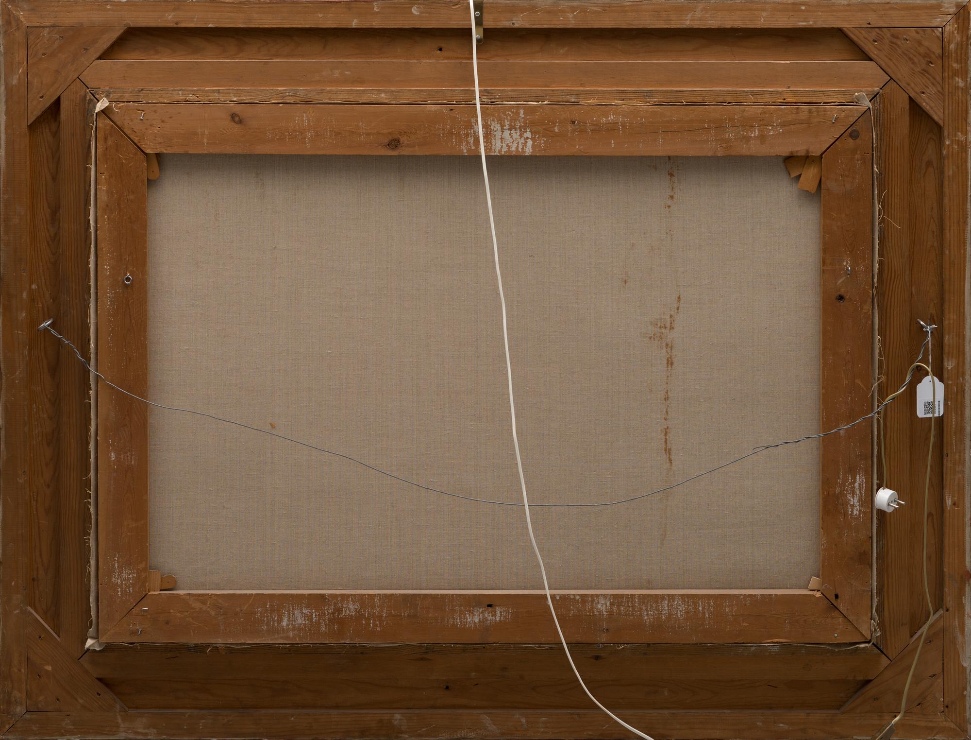 oil on canvas laid on canvas, signed.