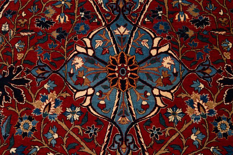 A carpet, antique/semi-antique, Teheran/Nain Tuteshk, ca 314 x 211 cm.