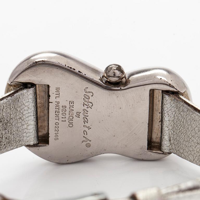 Exaequo, Soft watch, 40 x 25 mm, armbandsur, vitmetall, quartz.