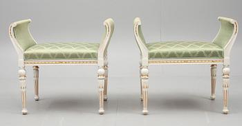 SALONGSMÖBLEMANG, 10 delar, empirestil. 1900-talets början.