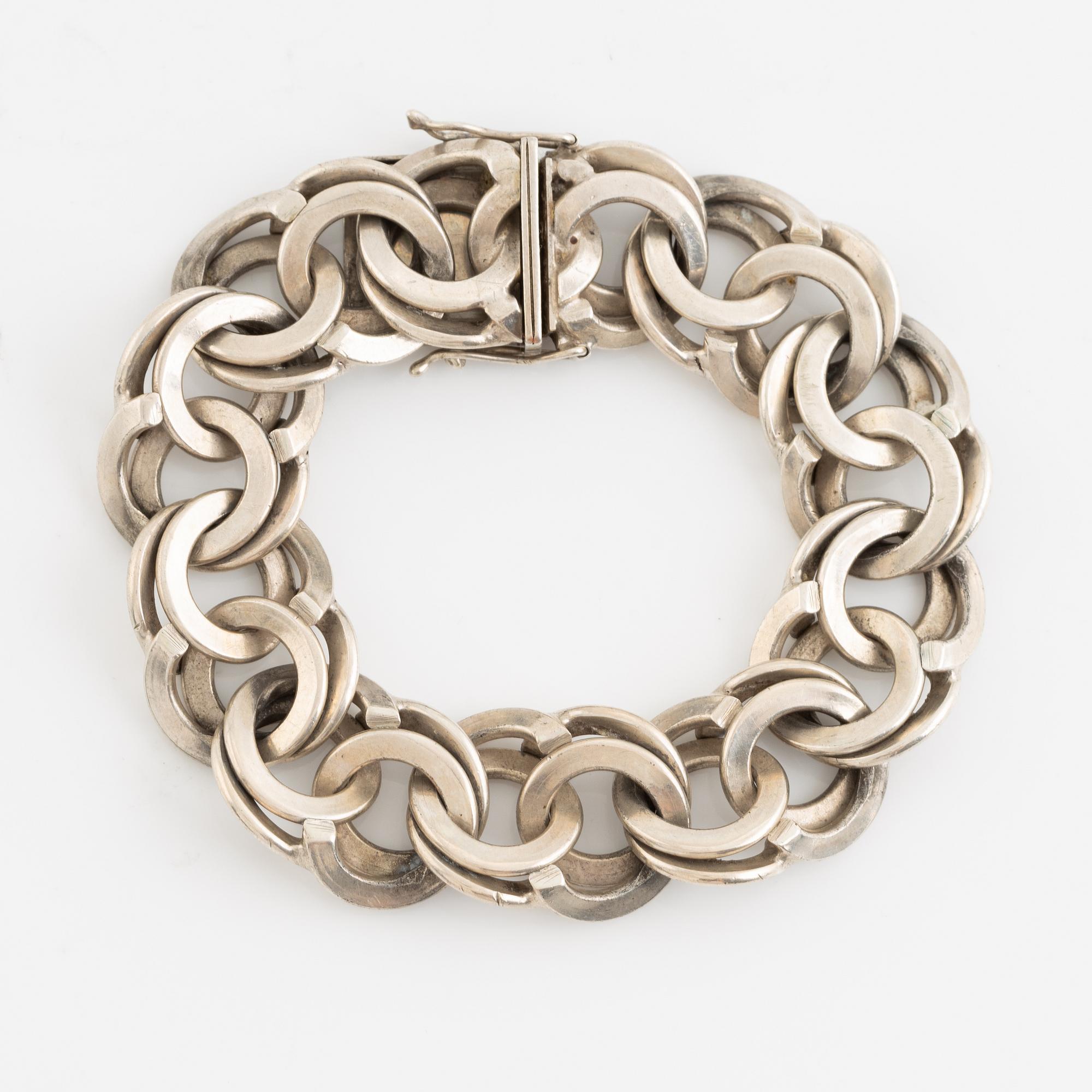 Silver bracelet, 70's.