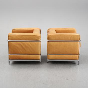 Le Corbusier, Pierre Jeanneret & Charlotte Perriand, fåtöljer, ett par, "LC2", Cassina.