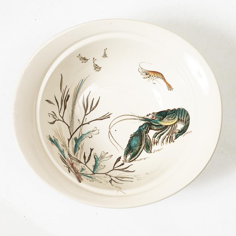 Service pieces, 11 pcs, ironstone, "Fish", Johnson Brothers, England.