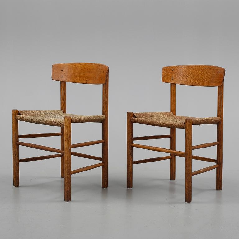 STOLAR, 2 st, "J39", Börge Mogensen, Danmark, 1900-talets andra hälft.