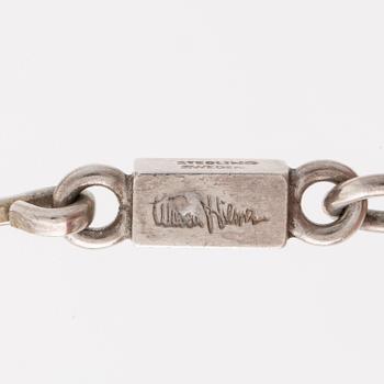 A Wiwen Nilsson necklace and bracelet, sterling silver,Lund 1967. Total weight 93 gram.