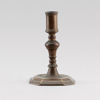 LJUSSTAKE, mässing, 1700-tal.