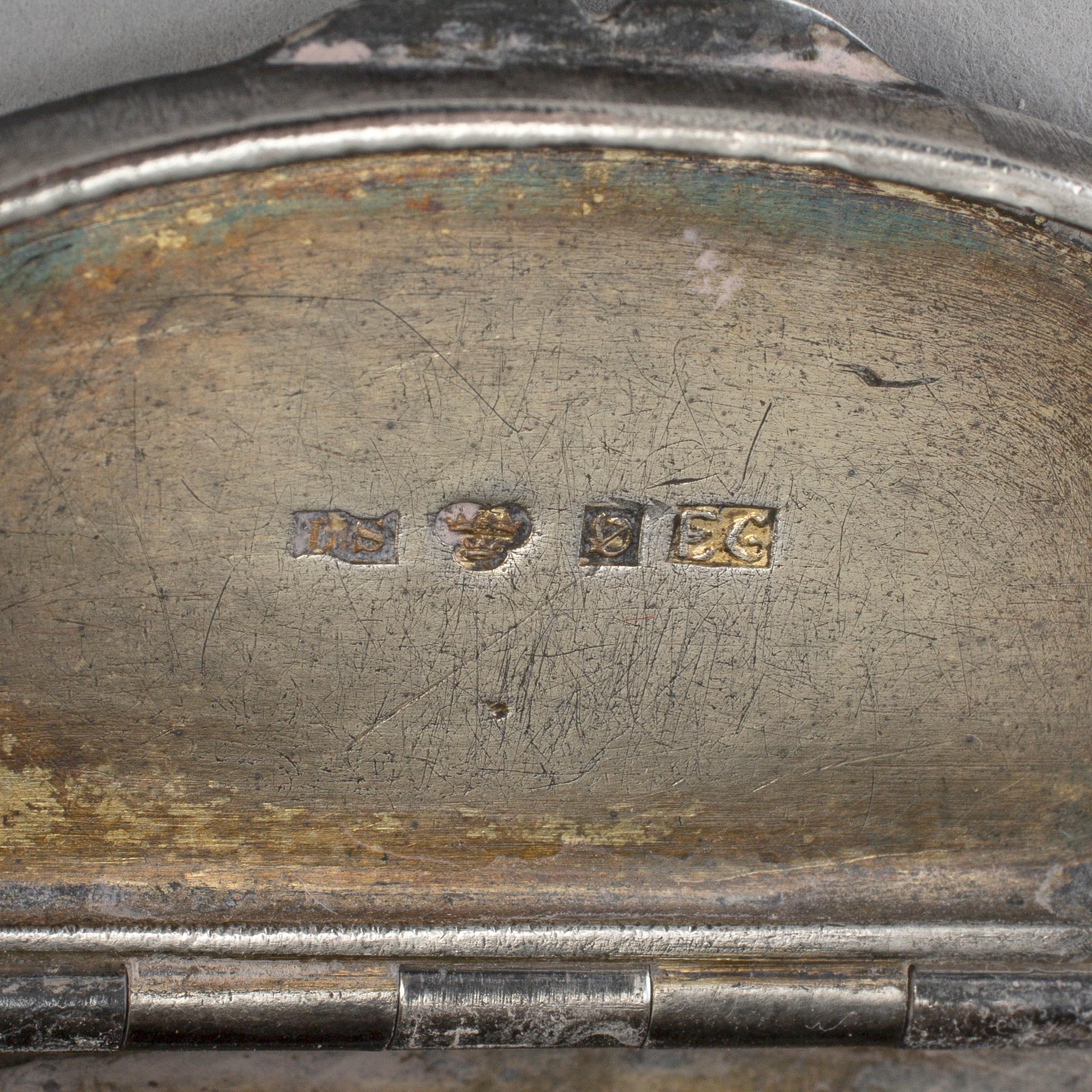 A Swedish 19th century parcel-gilt silver snuff-box, mark of Lars Sundstrom, Ostersund 1883.