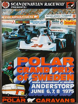 AFFISCHER, 4 st, Grand Prix Anderstorp 72-75.