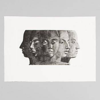 MARJATTA NUOREVA, graphic portfolio, mezzotint and drypoint 12 pcs, signed, numbered.