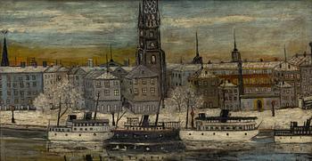 Svensk konstnär, 1900-tal, Riddarholmen, Stockholm.