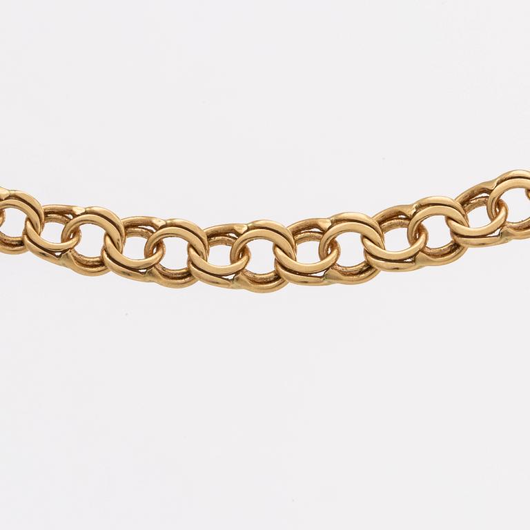 A Swedish 20th century 18K gold chain mark of N-E Södermark Kping 1980, weight ca 13,2 gr.