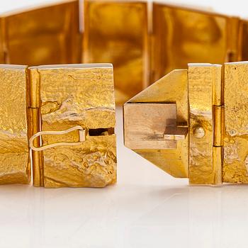 Björn Weckström, armband "Gyllene ström", 14K guld. Lapponia 1968.