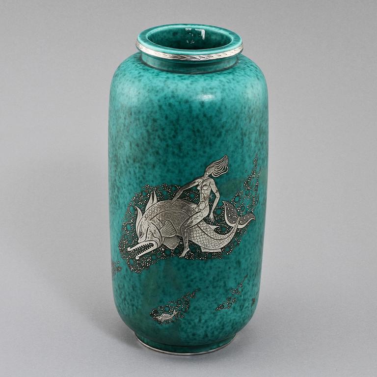 URNA, stengods, "Argenta", Wilhelm Kåge, Gustavsberg, 1900-tal.