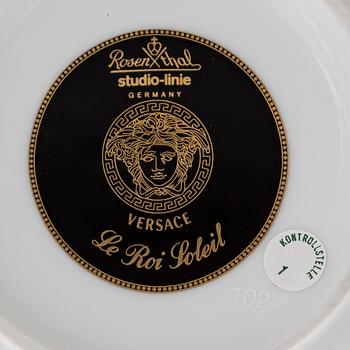 Versace, astiaston osia, posliinia, 9 kpl, "Le Roi Soleil" Rosenthal, 1990-luku.