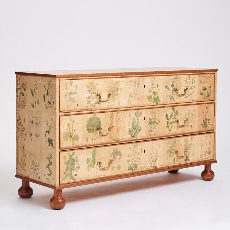 Josef Frank, a chest of drawers / sideboard 'Flora', Svenskt Tenn, Sweden, model 1050, 1940's.