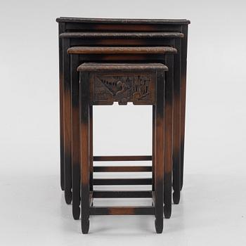 Four nesting tables, China, 20th Century.