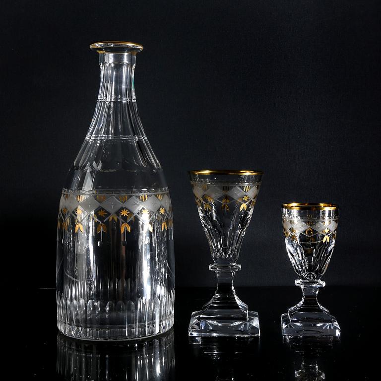 A 102 pcs  "Junior" glass service from Kosta first half of the 20th century.