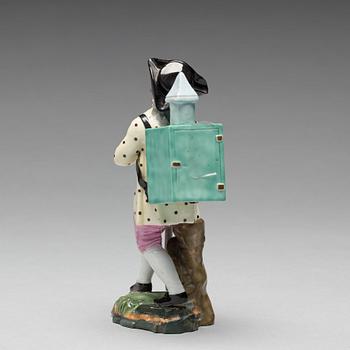 FIGURIN, porslin. "Höchstliknande märke", 1800-tal.