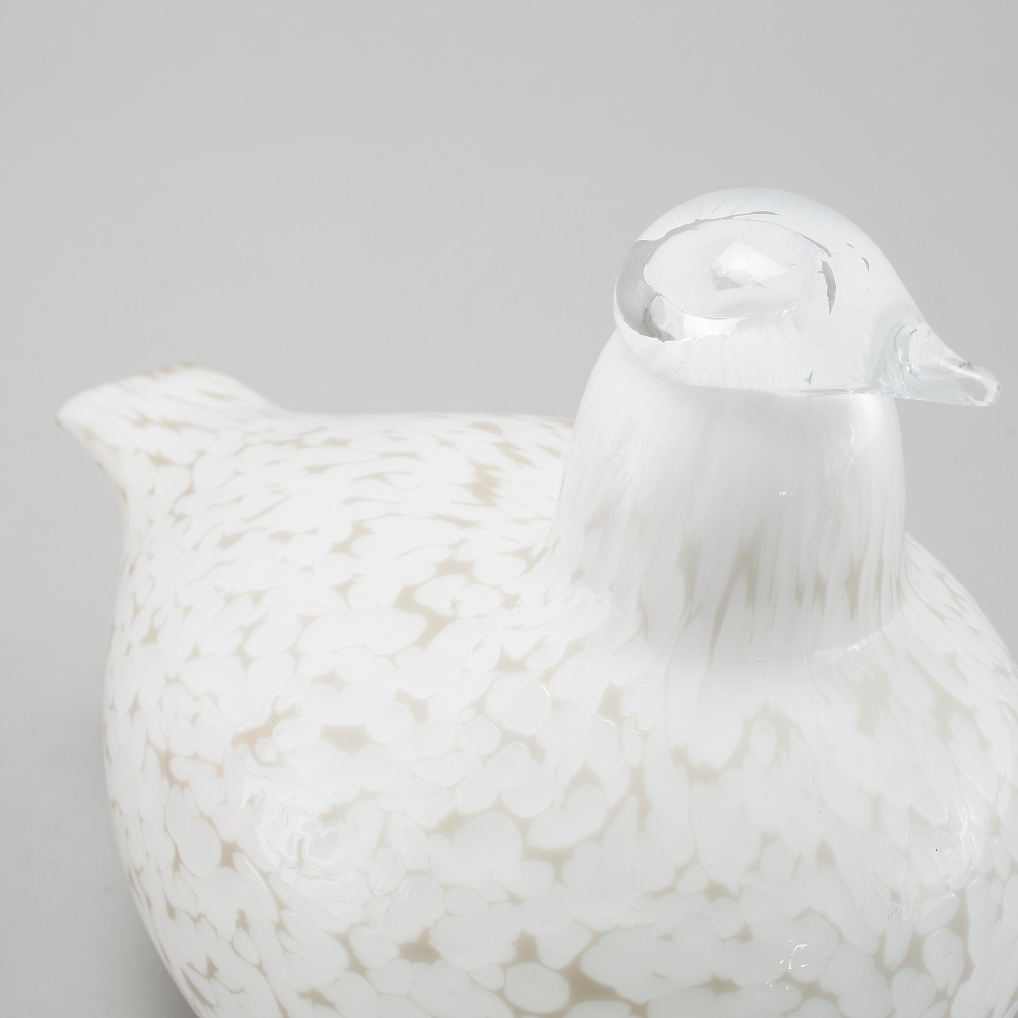 FÅGLAR, 2 st, glas, Oiva Toikka, Nuutajärvi, Iittala, 1900-talets andra hälft,