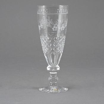 CHAMPAGNEGLAS, 12 st, "Elvira Madigan", Elis Bergh, Kosta., 1900-tal.