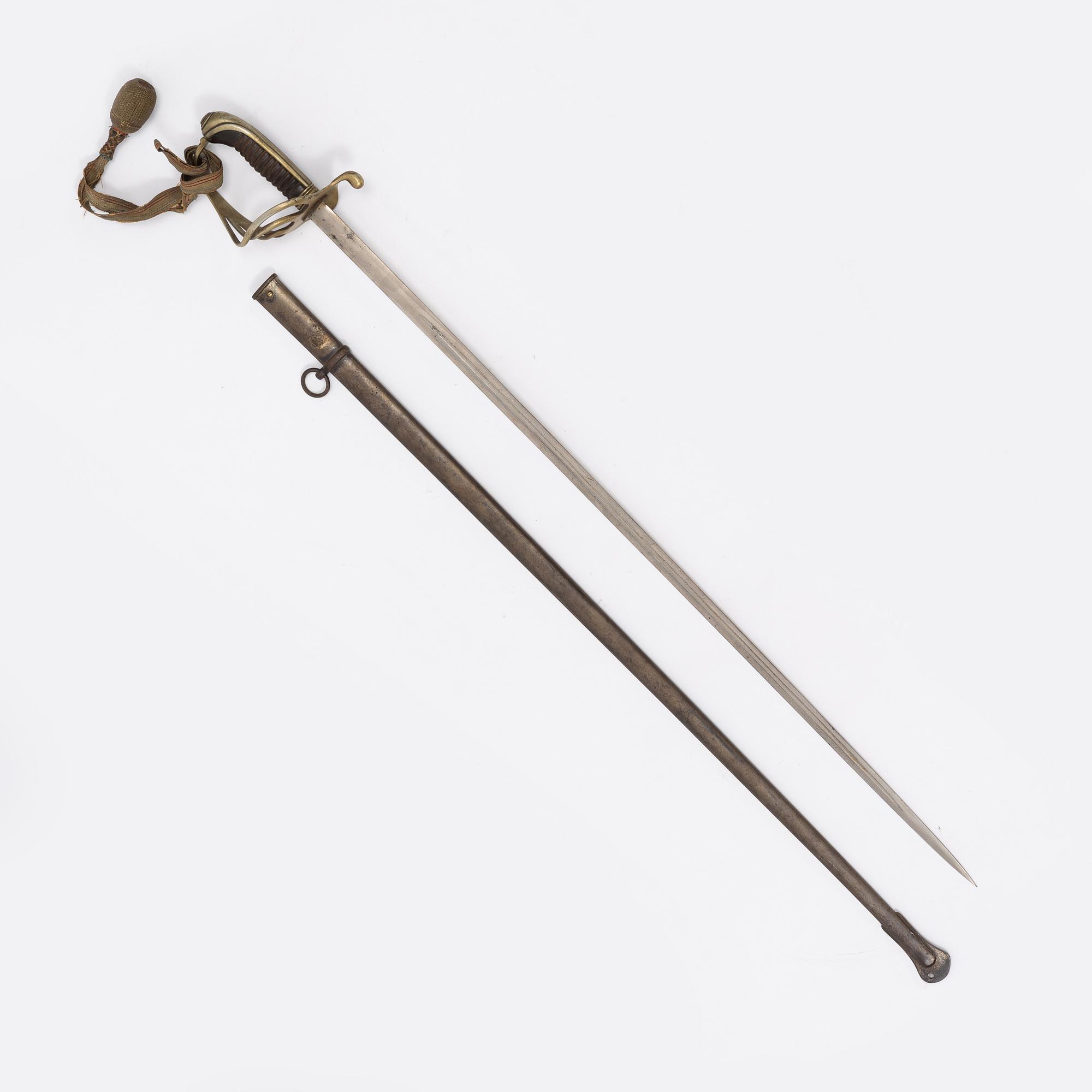 A 19th Century sabre with scabbard.