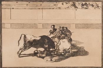 FRANCISCO GOYA Y LUCIENTES,  Etching and aquatinta, numbered 26.