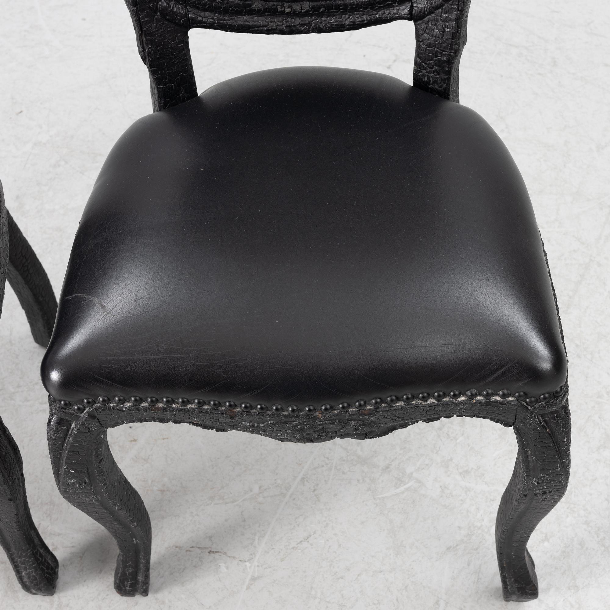 Maarten Baas, 2 st, "Smoke Chair", Moooi.