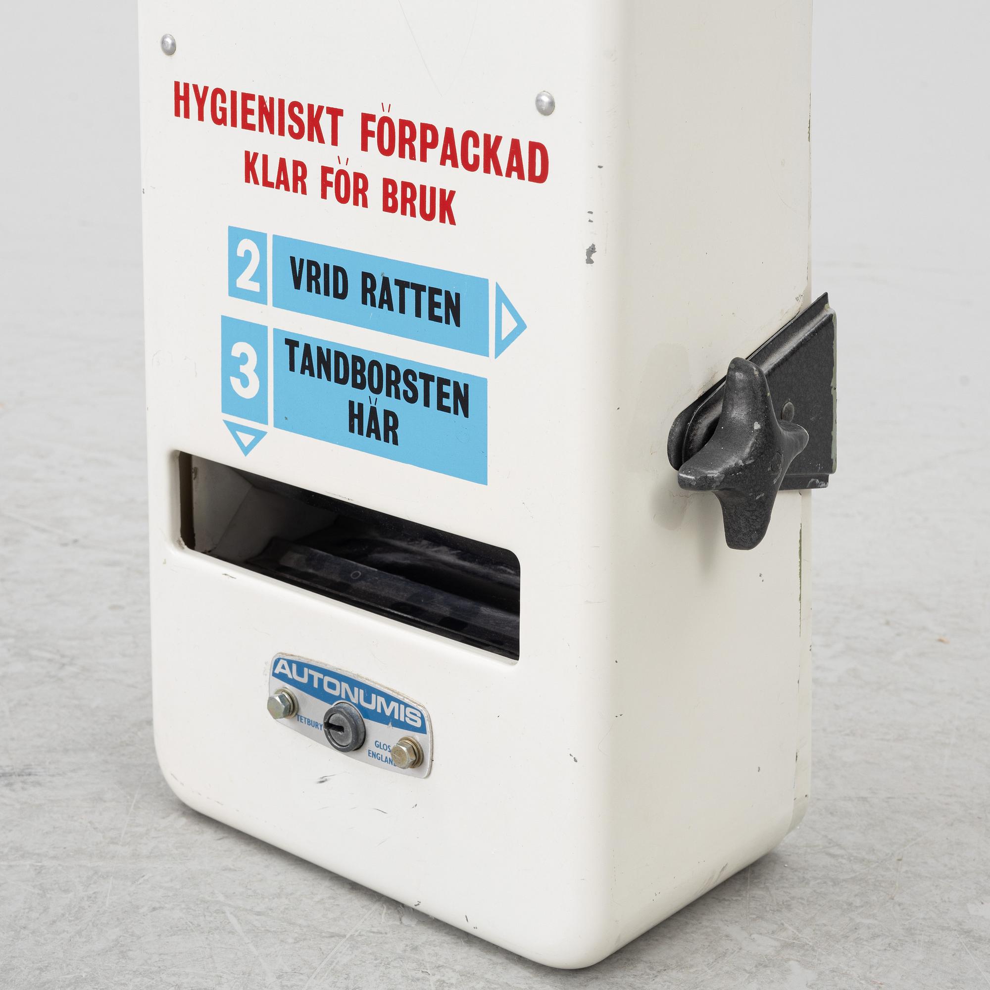 Vending machine, "Dentomatic", Autonumis, England, second half of the 20th century.