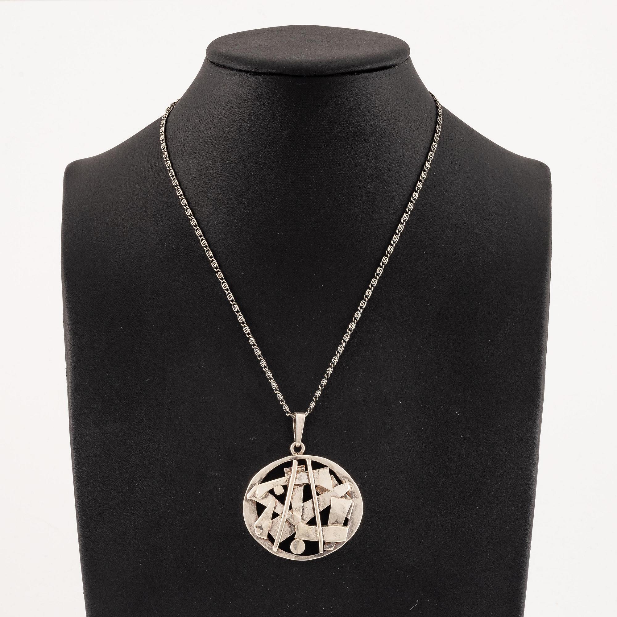 Claës E. Giertta, hängsmycke, silver, Stockholm 1990.