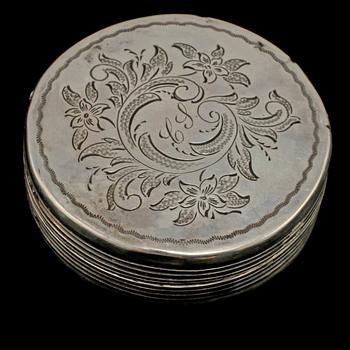 PARTI SILVER, 13 delar, 1800/1900-tal. Vikt 375 g.