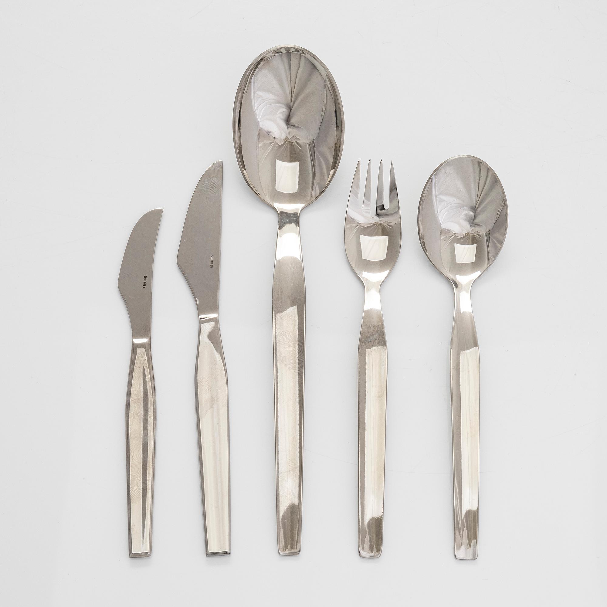 Tapio Wirkkala, a 20-pcs steel set of 'Caravelle' cutlery for Hopeakeskus Oy Finland.