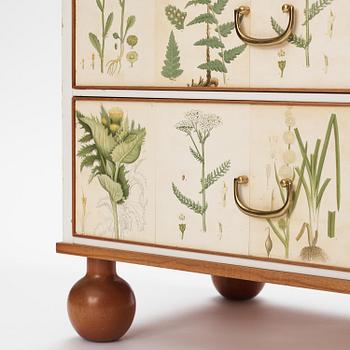 Josef Frank, a "Flora" chest of drawers, Firma Svenskt Tenn, Sweden, probably 1970s.