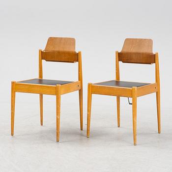 Egon Eiermann, eleven church chairs, from Kaiser Wilhelm Memorial Church, Berlin 1950s.