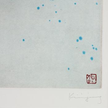 Minjung Kim, etching in colours. Signed and numbered 50/50.