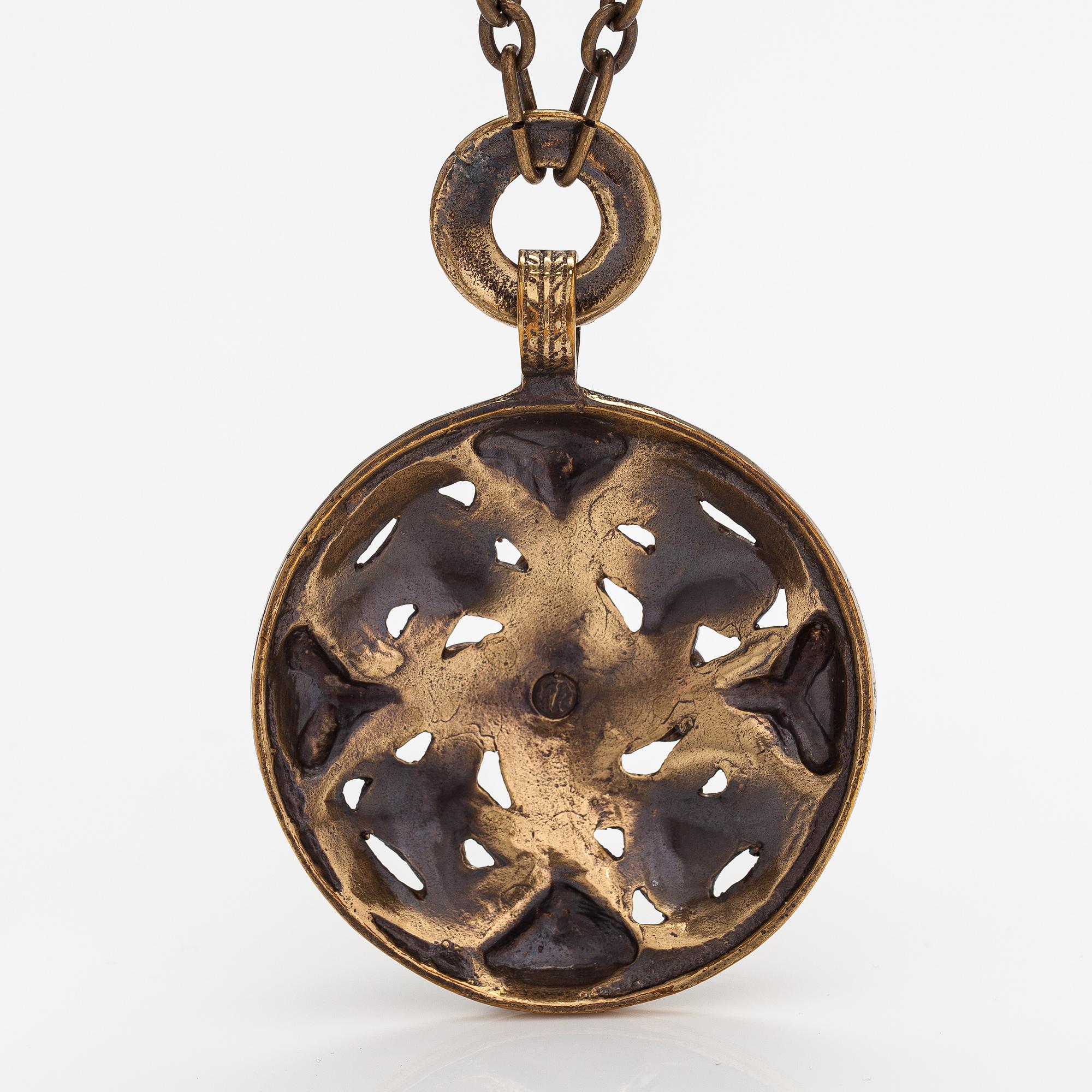 Germund Paaer, A bronze necklace, model 60. Kalevala Koru, Helsinki 1940's-1970's.