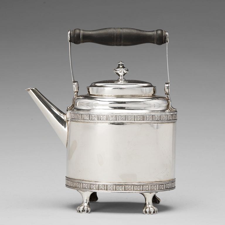 A Swedish Gustavian silver tea-pot, mark of Magnus Ljungqvist, Kristianstad 1796.