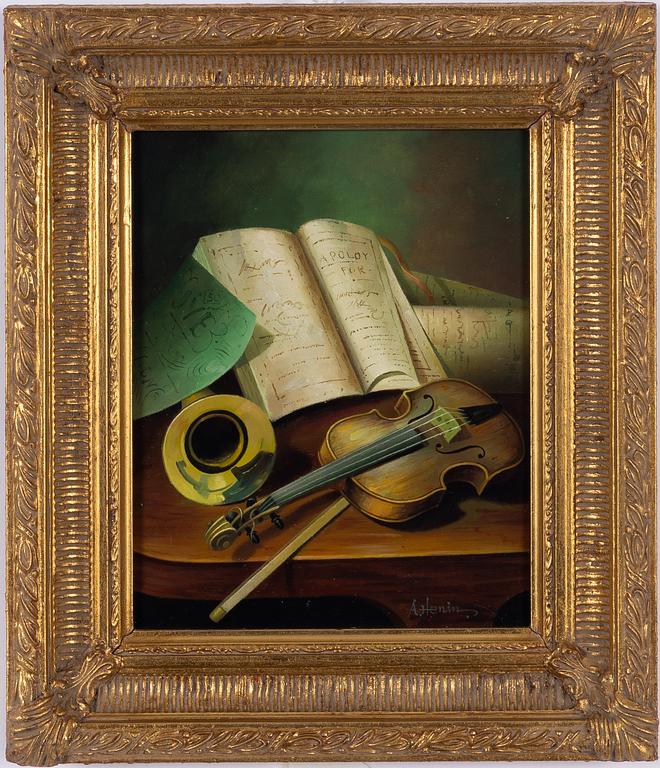 Okänd konstnär, stillben, 2 st.