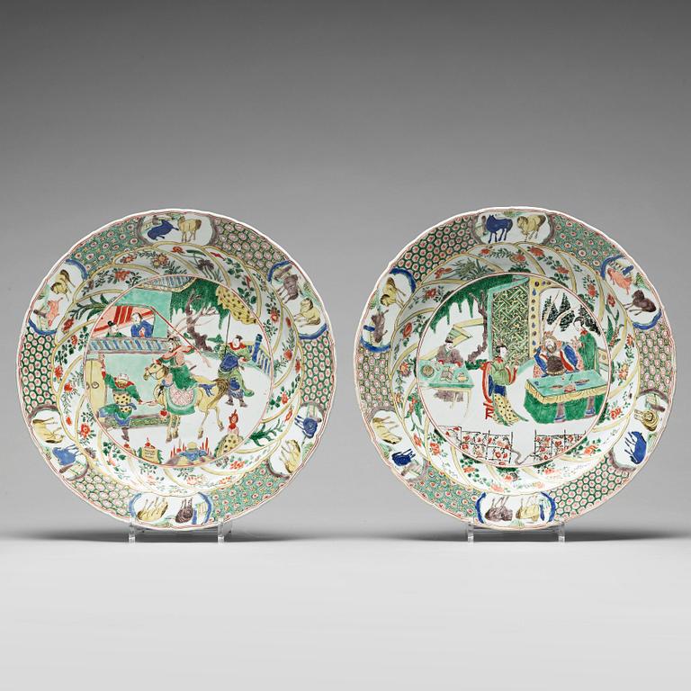 FAT, ett par, porslin. Qingdynastin, Kangxi (1662-1722).