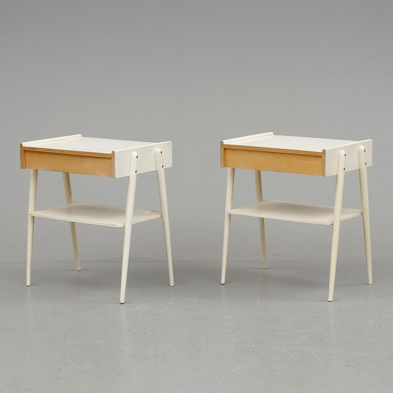 SÄNGBORD, ett par, AB Carlström & Co Möbelfabrik, 1960-tal.