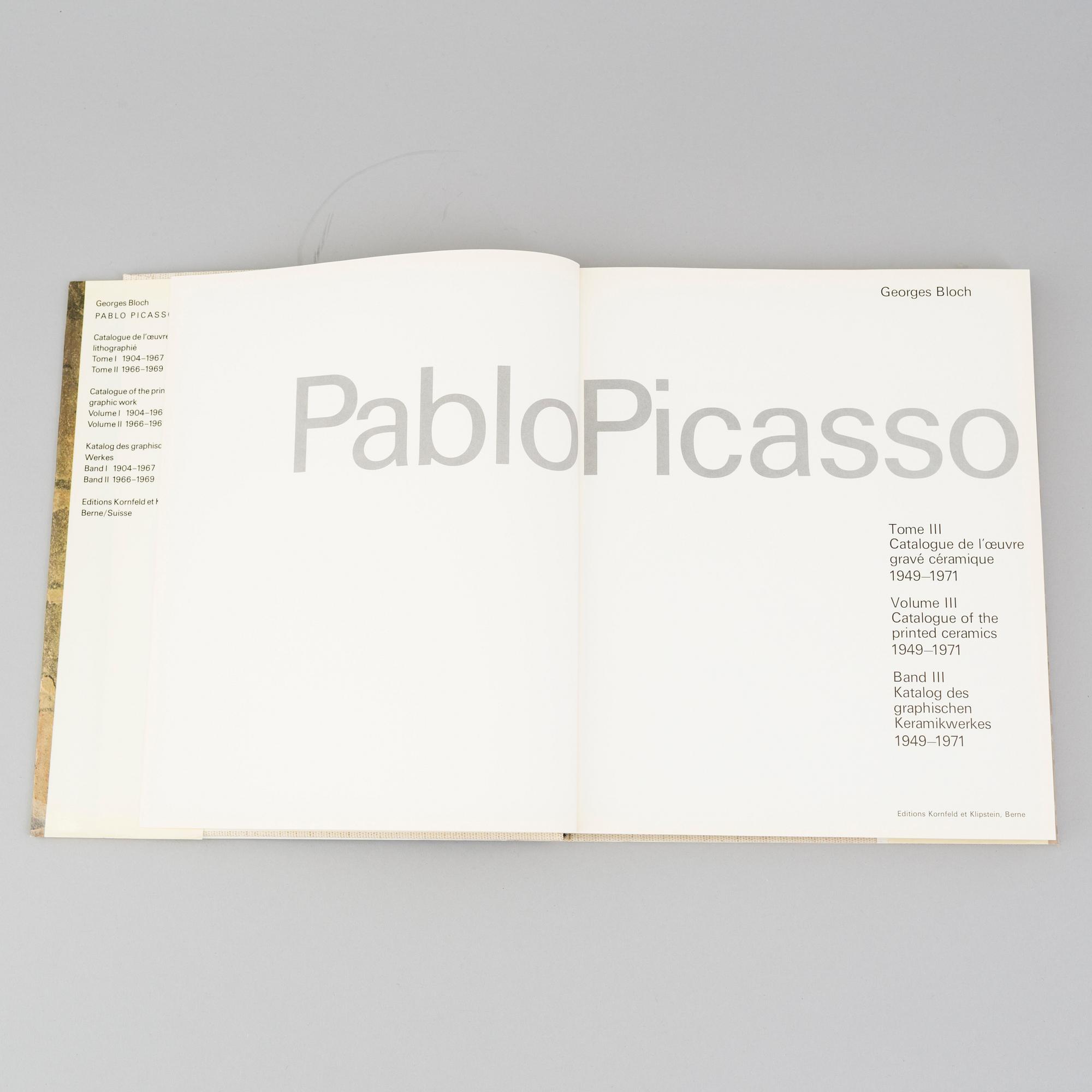 BOOK, "Picasso, Vol. III, Catalogue of the printed ceramics 1949 -1971." Georges Bloch.